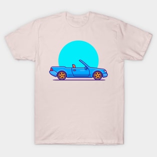 Cabriolet Car Cartoon Illustration T-Shirt